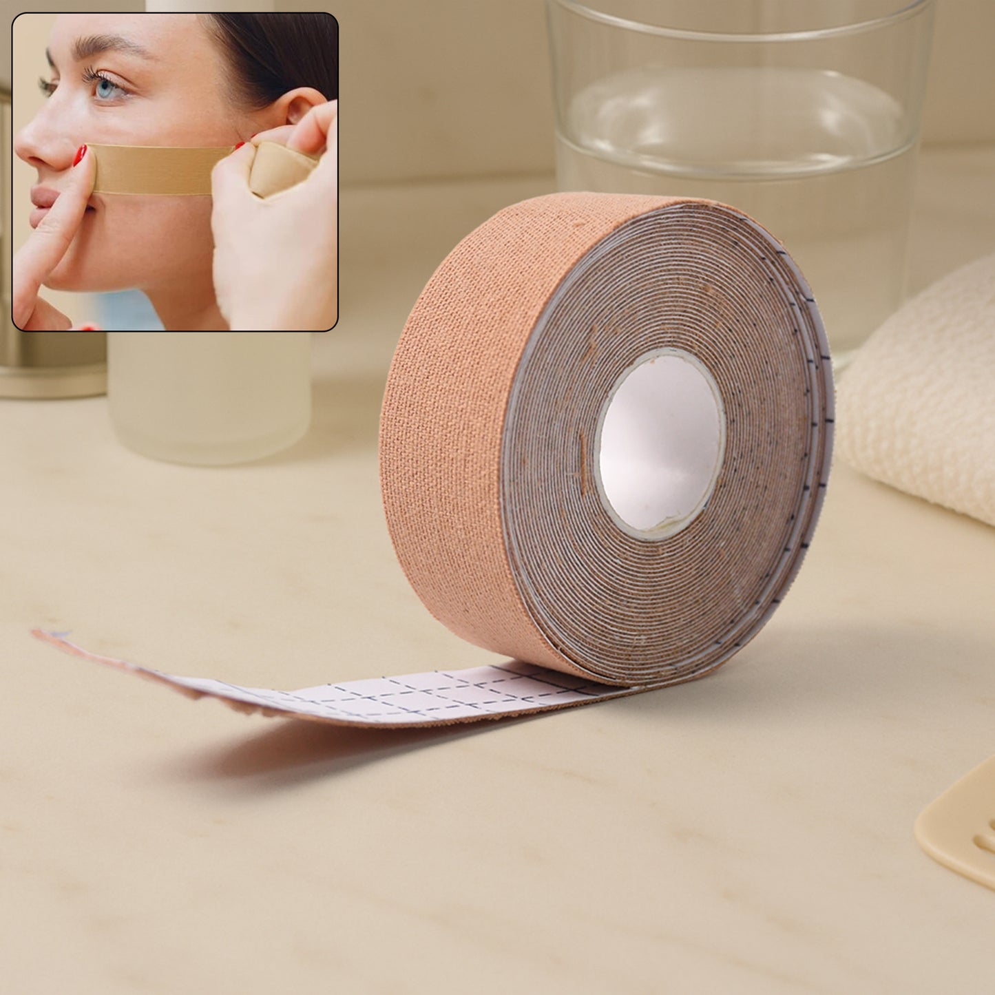Facelifting Tape Myofascial Face Tightening Tape 2.5 Cm X 5 M Approx (1 Pc)