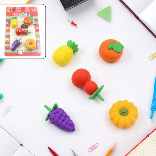 3D Mix Design Fancy  Stylish Colorful Erasers Mini Eraser Creative Cute Novelty Eraser For Children Different Designs Eraser Set For Return Gift Birthday Party School Prize (1 Set)