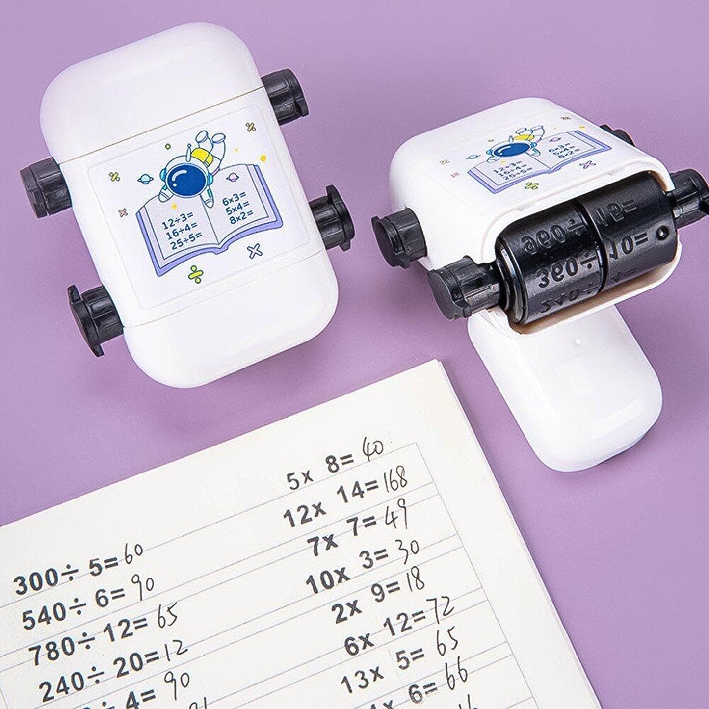 Kids Educational Automatic Random Math Problem Rolling Stamp (1 Pc)
