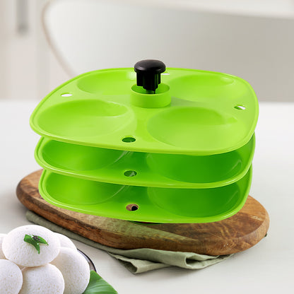 3 Layer Idli Stand Used In All Kinds Of Household Kitchen Purposes For Holding And Serving Idlis.