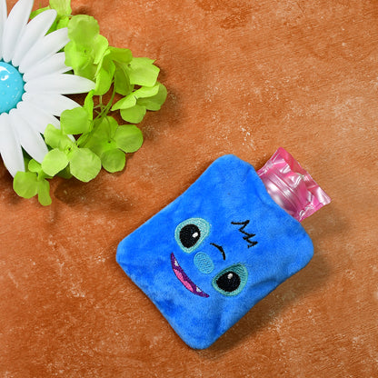 Blue Stitch Small Hot Water Bag With Cover For Pain Relief Neck Shoulder Pain And Hand Feet Warmer Menstrual Cramps.