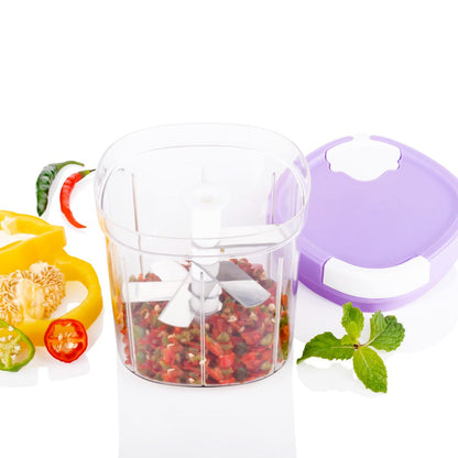 2In1 Handy Chopper And Slicer For Home  Kitchen (600Ml Capacity)
