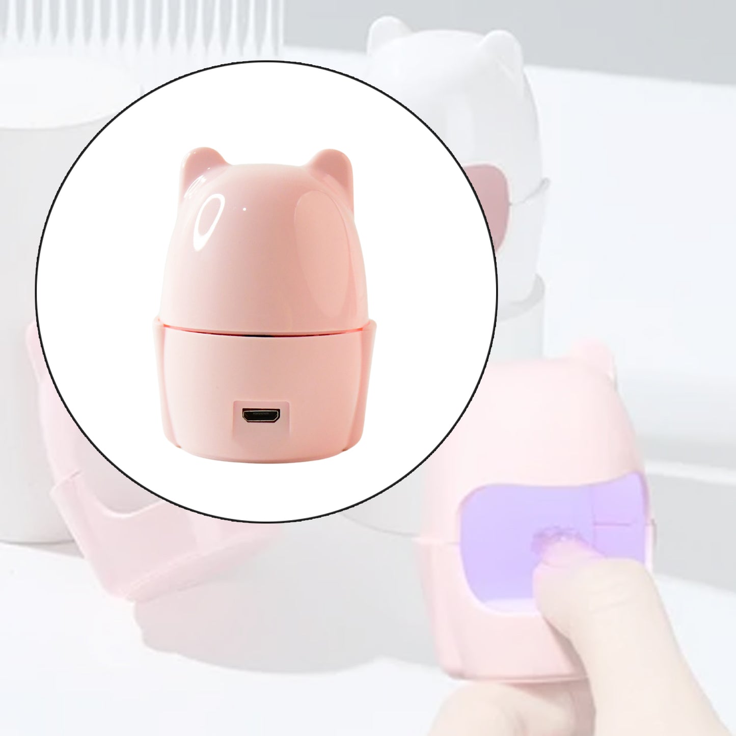Miniled Nail Dryer  Usb Rechargeable Nail Polish Curing Lamp (1 Pc)