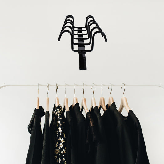 Double-Row Metal Cupholder Rack Multi-Purpose Iron Hanger With 6 Hooks (1 Pc)