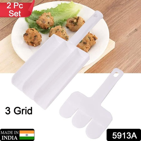 Small Multifunction Fritters Maker - Creative Fritters Scoop Multi-Function Ball Maker  Portable Maker For Making Cake Balls Ice Cream Spoon Doughnut Hand Cutting Scoop(2Pc Set)
