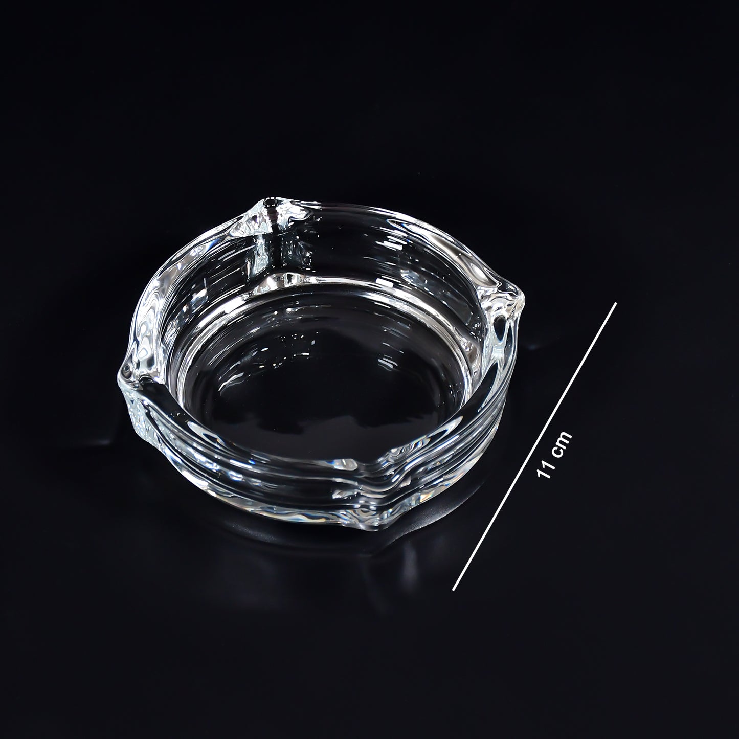 Glass Brunswick Crystal Quality Cigar Cigarette Ashtray Round Tabletop For Home Office Indoor Outdoor Home Decor