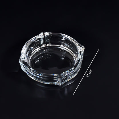 Glass Brunswick Crystal Quality Cigar Cigarette Ashtray Round Tabletop For Home Office Indoor Outdoor Home Decor