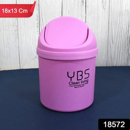 Minitrash Can With Lid Small Tiny Trash Bin (18X13 Cm  1 Pc)