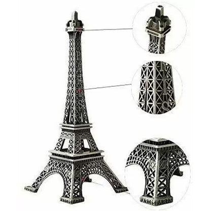 Antique Finish 3D Metal Paris Eiffel Tower Metal Craft Famous Landmark Building Metal Statue Cabinet Office Gifts Decorative Showpiece.