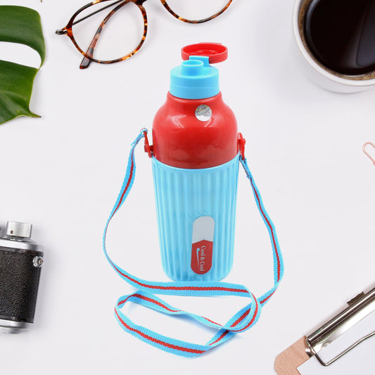 Plastic Sports Insulated Water Bottle With Dori Easy To Carry High Quality Water Bottle Bpa-Free  Leak-Proof For Kids School For Fridge Office Sports School Gym Yoga (1 Pc 500Ml)