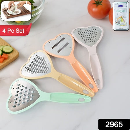 Heart Grater Set And Heart Grater Slicer Used Widely For Grating And Slicing Of Fruits Vegetables Cheese Etc. Including All Kitchen Purposes.