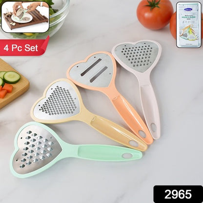 Heart Grater Set And Heart Grater Slicer Used Widely For Grating And Slicing Of Fruits Vegetables Cheese Etc. Including All Kitchen Purposes.