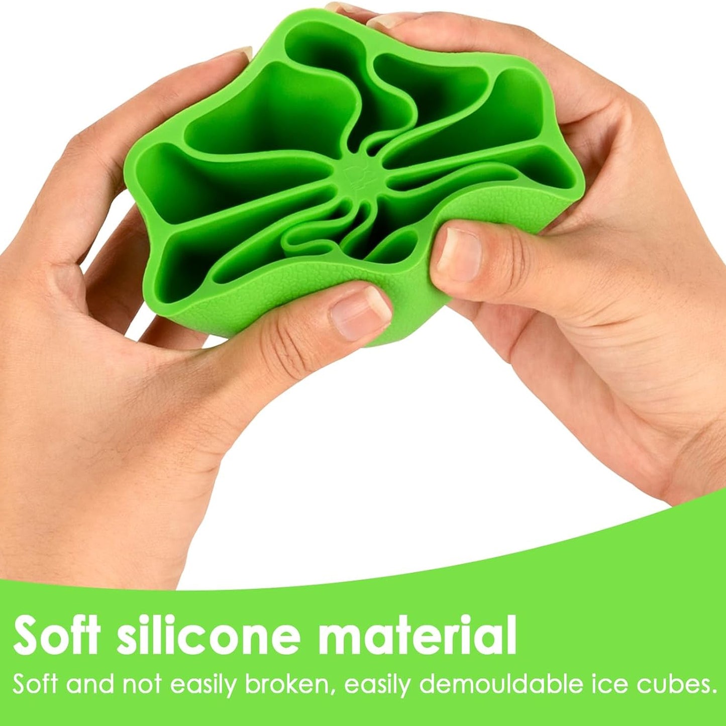 Lemonshape Flexible Silicone Ice Cube Tray  8-Slot Round Ice Mold (1 Pc)