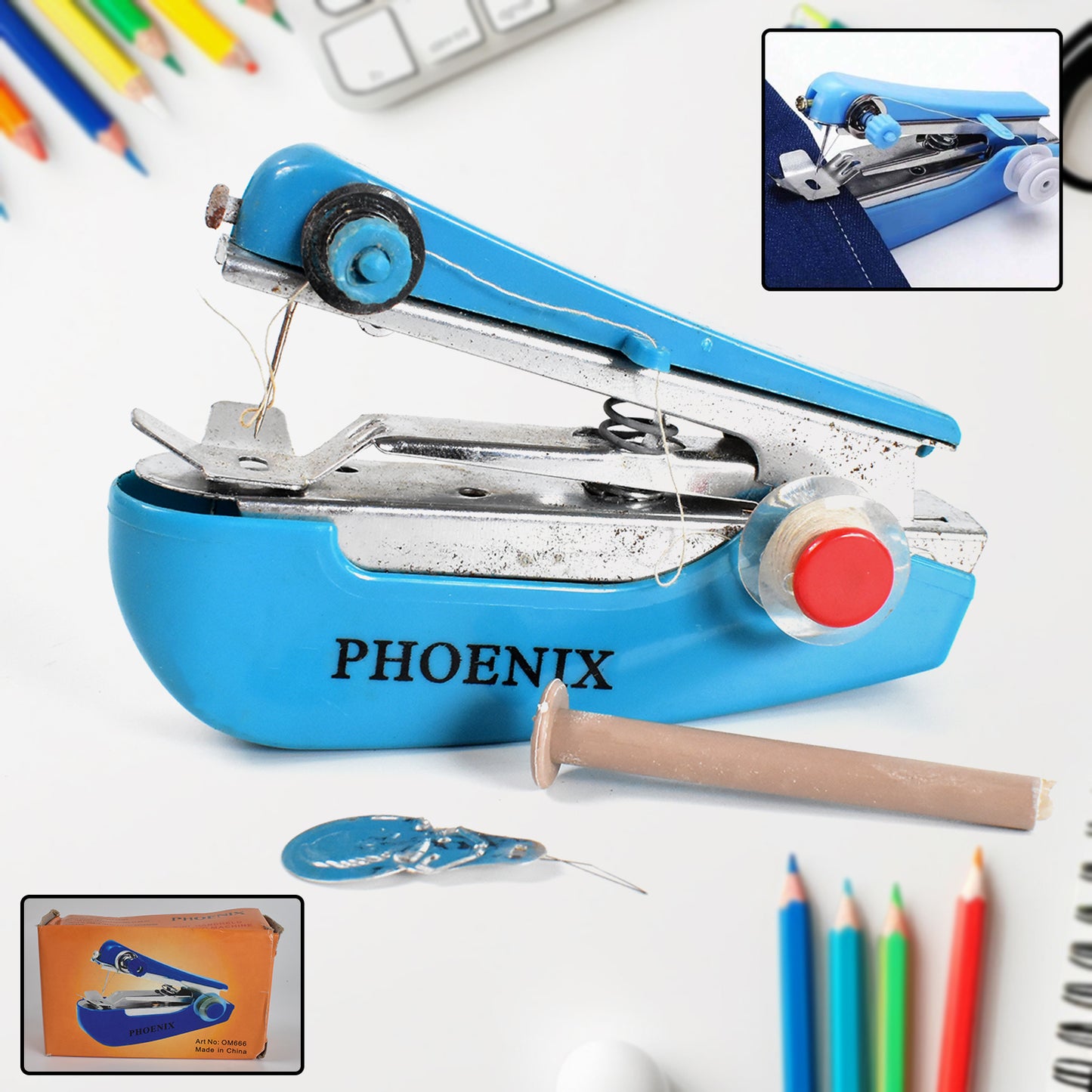 Handy Stitching Stapler Machine Pocket Portable Mini Sewing Cordless Hand-Operated Manual Stitch Stapler Sillai Machine For Garment Cloth