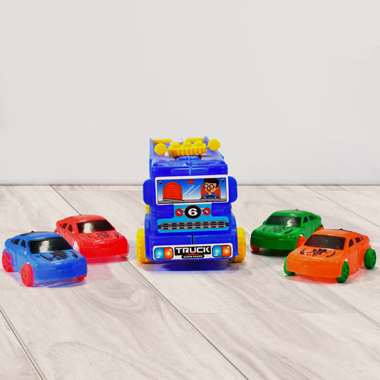 Toy Set Truck With 4 Mini Cars Toy Vehicles For Children