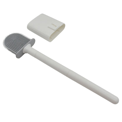 Portable Silicone Toilet Brush With Holder Flex Toilet Brush - Wall Mounted Anti-Drip Set Toilet Cleaner Brush  Non-Slip Long Handle Toilet Brush Pack Of 1
