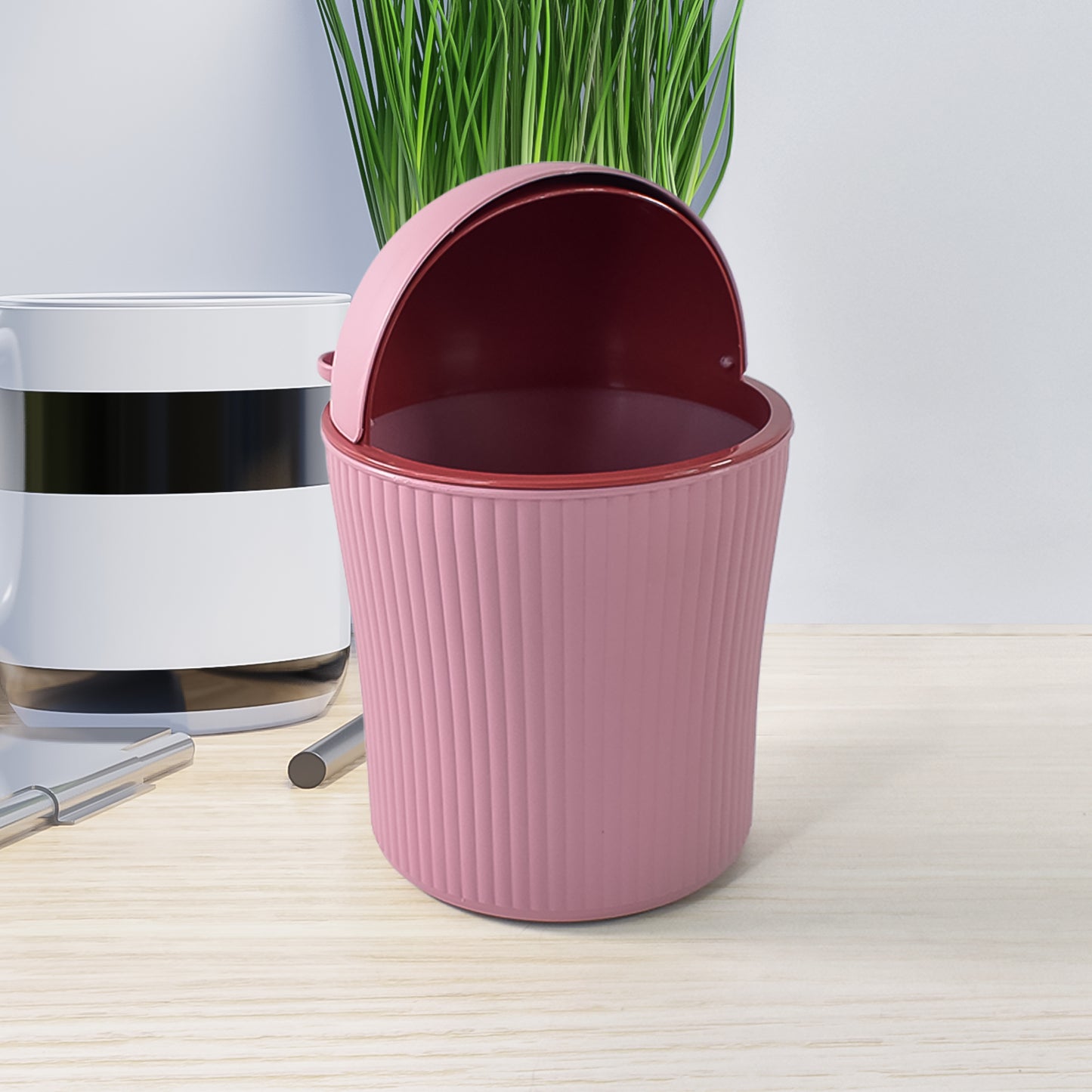 Apexmini Tabletop Dustbin (1 Pc  1200 Ml  Mix Color)