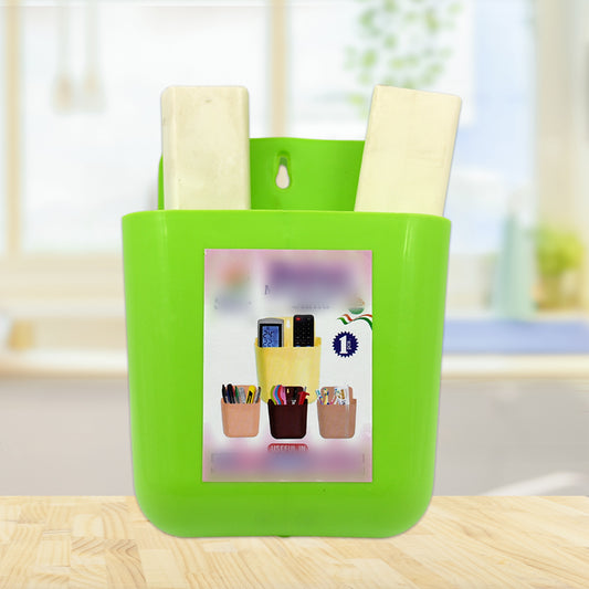 Multipurpose Wall Holder  Mobile Holder  Stationary Storage  Bathroom Accessories  Remote Holder  Makeup Brush Holder  Useful In Office Kitchen Drawing Room 2 Section Stand (1 Pc )