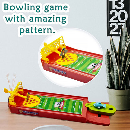Mini Table Top Finger Football Game For Kids-Desktop Game For Kids  Adults Fun Indoor Finger Bowling Game For Boys  Girls Family Board Game