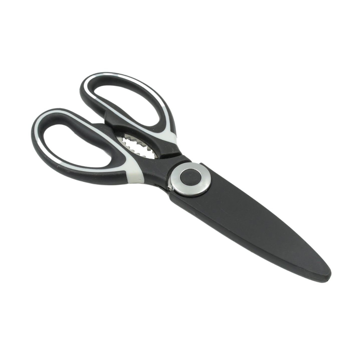 3 In1 Multi-Function Kitchen Household For Vegetables Fruit Cheese  Meat Slices With Bottle Opener Stainless Steel Sea Food Scissor (1 Pc )