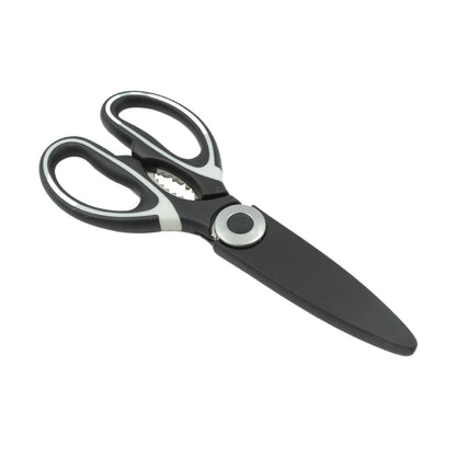 3 In1 Multi-Function Kitchen Household For Vegetables Fruit Cheese  Meat Slices With Bottle Opener Stainless Steel Sea Food Scissor (1 Pc )