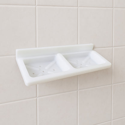 Wallmounted Double Compartment Soap  Sponge Holder (1 Pc)