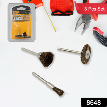 Brasswire Wheels 3 Pcs Brass Wire Wheels Rust Removal Tool