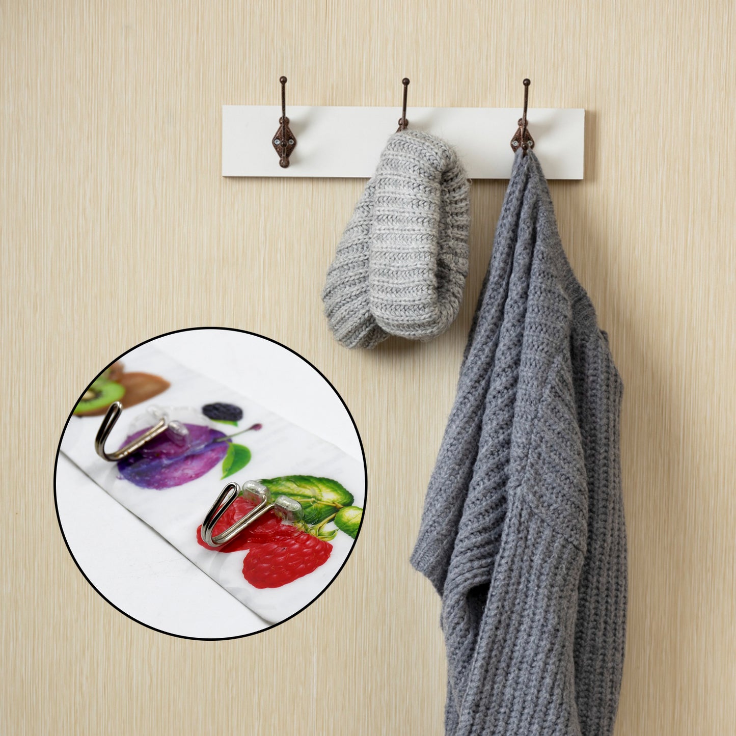 Tranparent Wall Hook Strong Wall Hook Adhesive Hook Wall Hooks High Quality Premium Hook For Home  Office   Multiuse Hook ( 6Pc )
