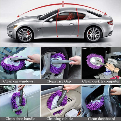 Car Wash Cleaning Brush Microfiber Dusting Tool Duster Dust Mop Home Cleaning For Cleaning And Washing Of Dirty Car Glasses Windows And Exterior.