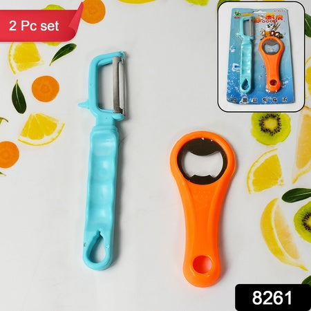 Vegetable Fruit Peelers Slicer  Bottle Opener Kitchen Peeler For Veggie Fruit Potato Carrot Bottle Opener With Plastic Handle Bottle Openers Wine Bottle Opener Cold Drink Bottle Opener (2Pc)
