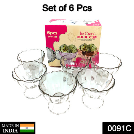 Serving Dessert Bowl Ice Cream Salad Fruit Bowl - 6Pcs Serving Dessert Bowl Ice Cream Salad Fruit Bowl - 6Pcs