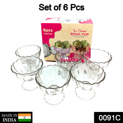 Serving Dessert Bowl Ice Cream Salad Fruit Bowl - 6Pcs Serving Dessert Bowl Ice Cream Salad Fruit Bowl - 6Pcs