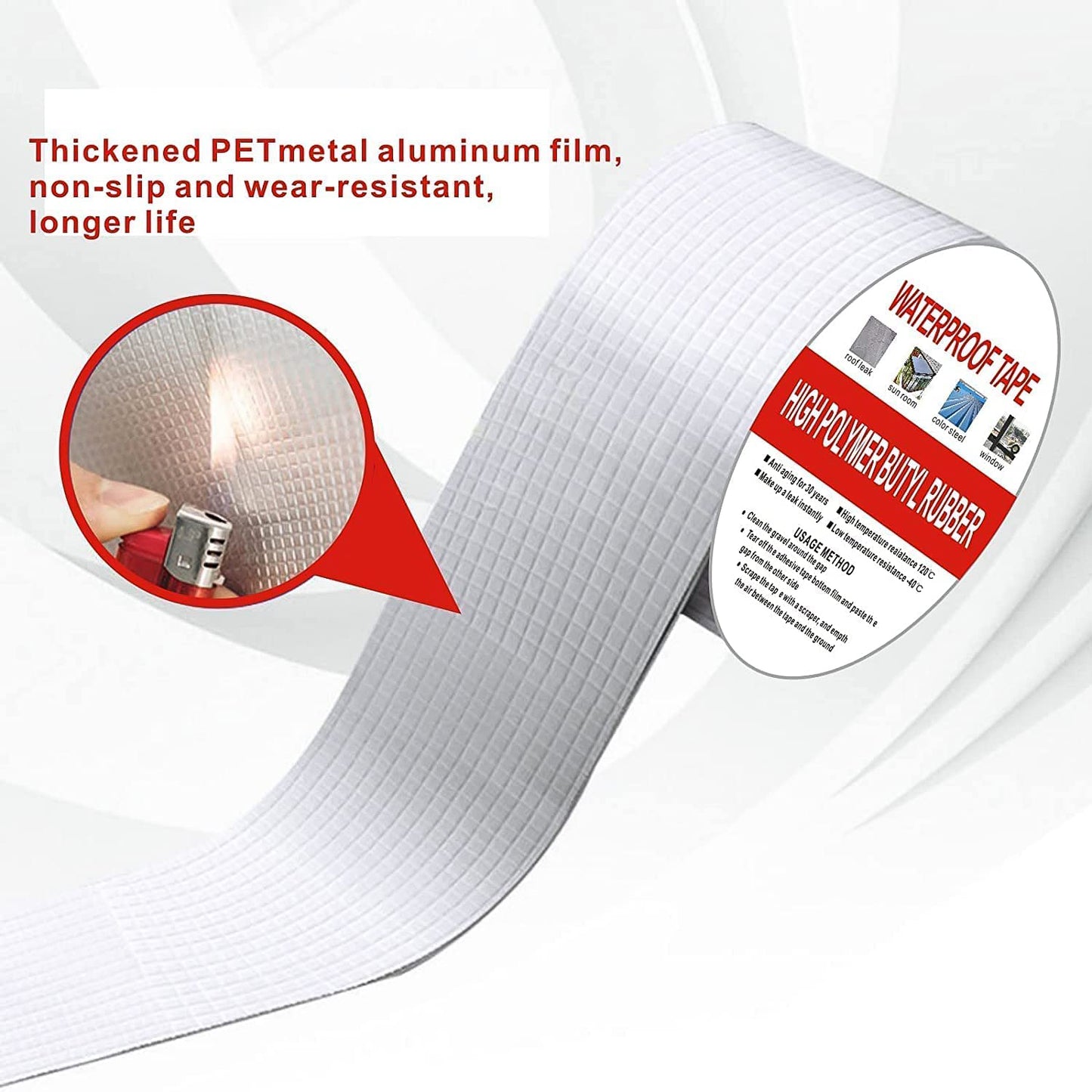 High Polymer Butyl Rubber Waterproof B-Grade Tape - 100Mm