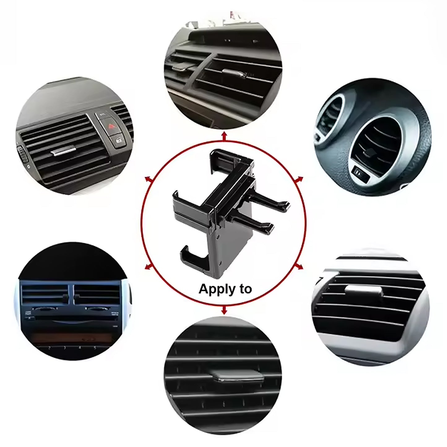 Car Phone Holder Car Air Conditioning Vent Phone Holder Holder Stand For Mobile Phone Cellphone Gps Dashboard Bracket For Car (1 Pc)