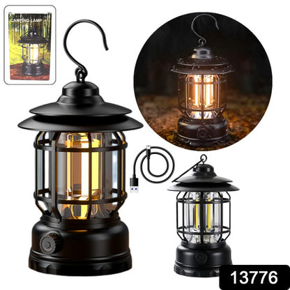 Led Camping Light Retro Style Lighting Battery Type-C Rechargeable (1 Pc)