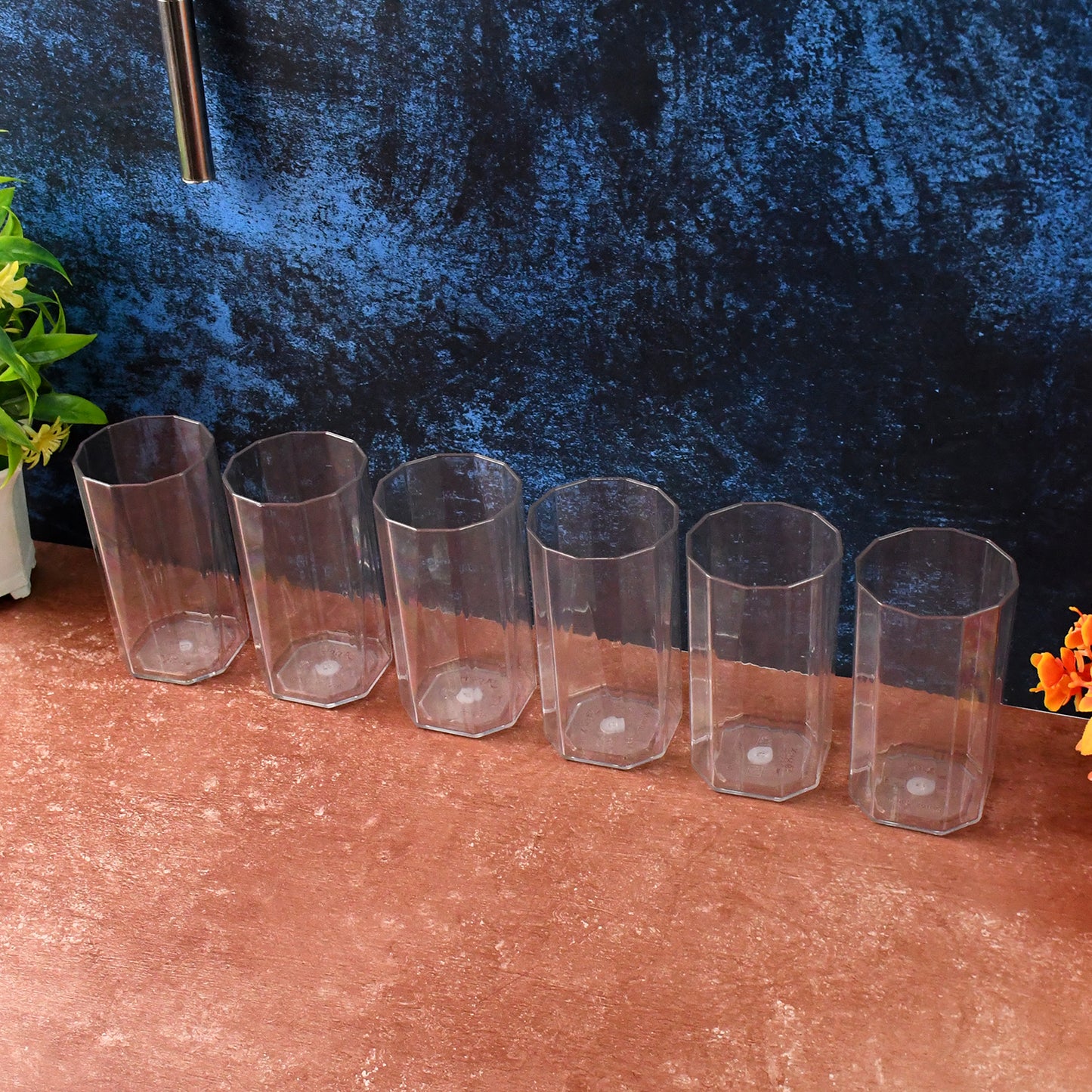 Apexmerino N Glass Unbreakable Plastic Drinking Glass Set (6Pc300Ml) Approx