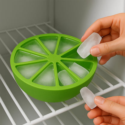 Lemonshape Flexible Silicone Ice Cube Tray  8-Slot Round Ice Mold (1 Pc)