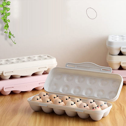 18 Grid Egg Holder Storage Shock-Proof Egg Container With Buckle Egg Carrier Egg Tray Egg Shelter Effective Full Seal Egg House Use For Fridge Camping Kitchen
