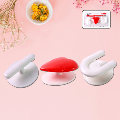 Adhesive Wall Hook Set  For Kitchen Bathroom  Home (3Pc)