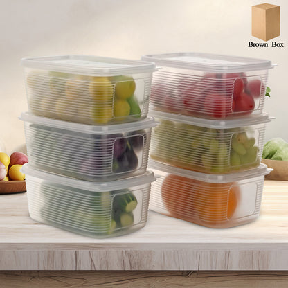 6 Pcsmultipurpose Plastic Food Storage Container Set