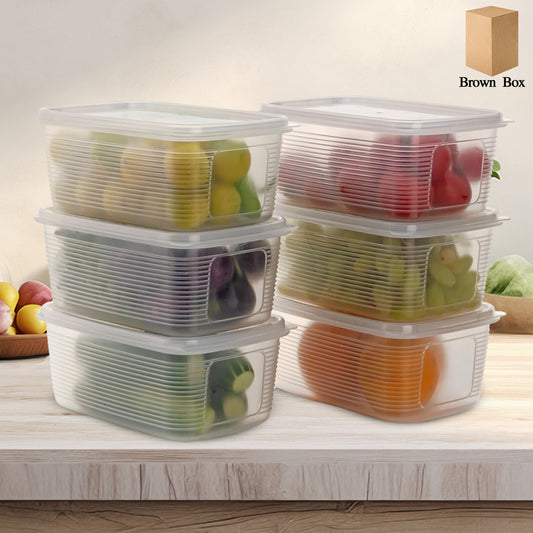 6 Pcsmultipurpose Plastic Food Storage Container Set