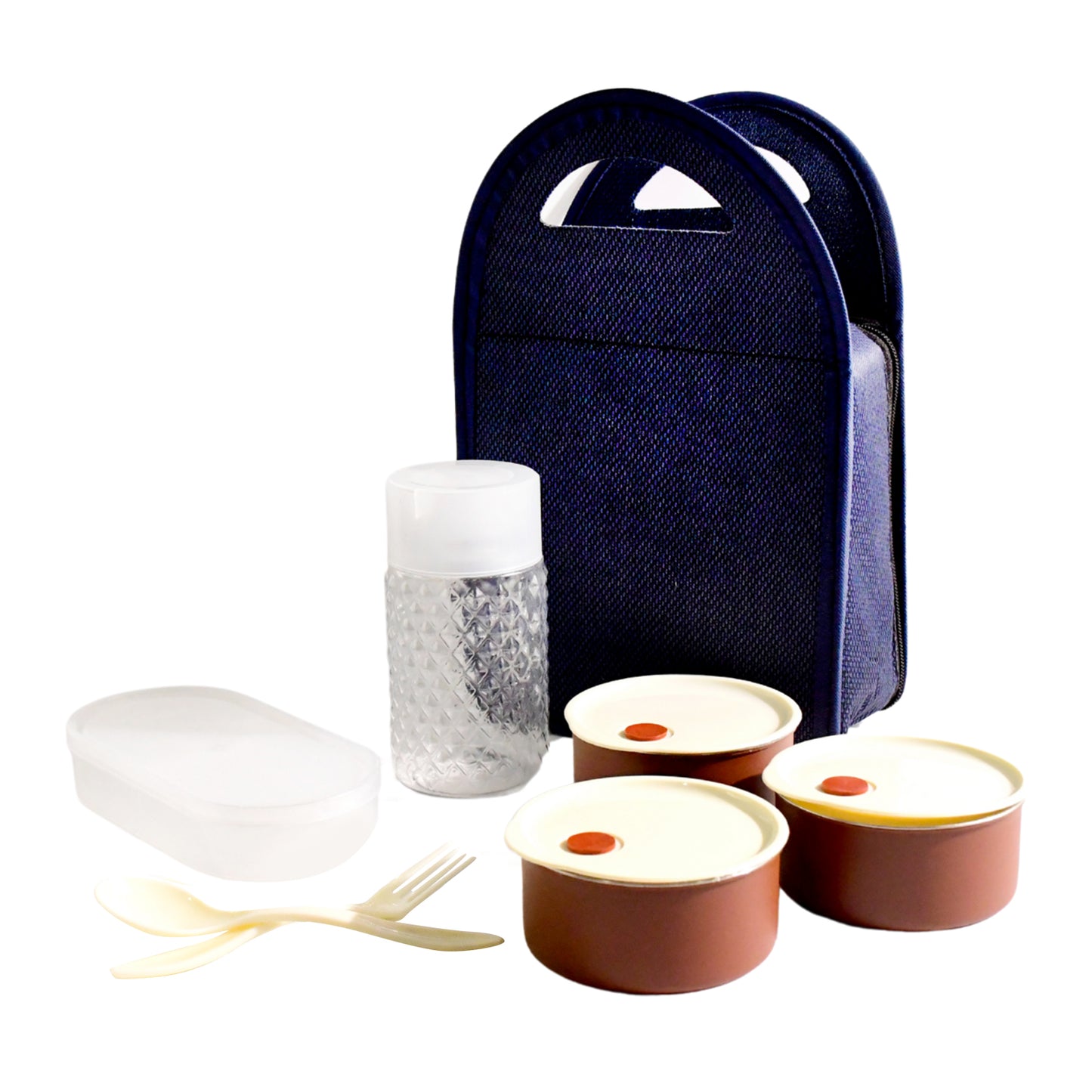 Steel Lunch Box Set (4 Pcs Black)