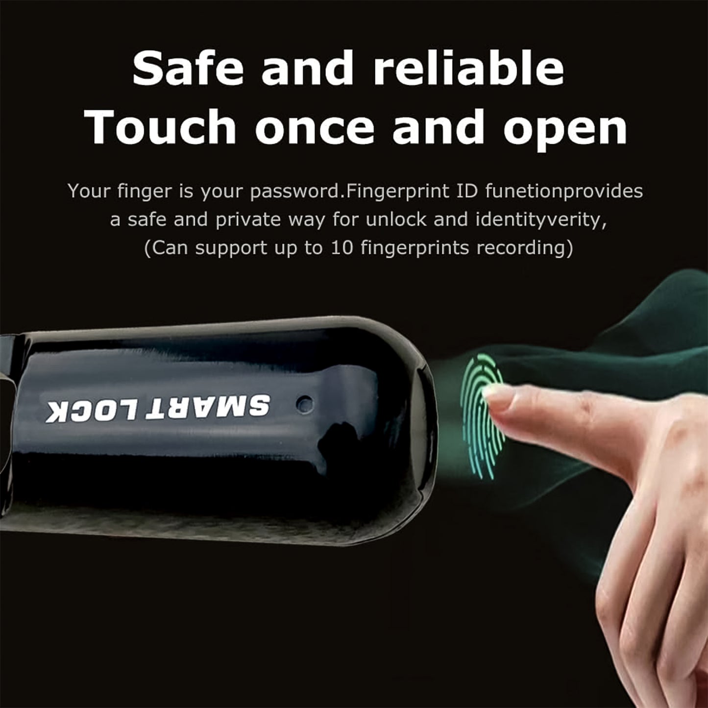 Smallusb Rechargeable Smart Fingerprint Padlock For Locker