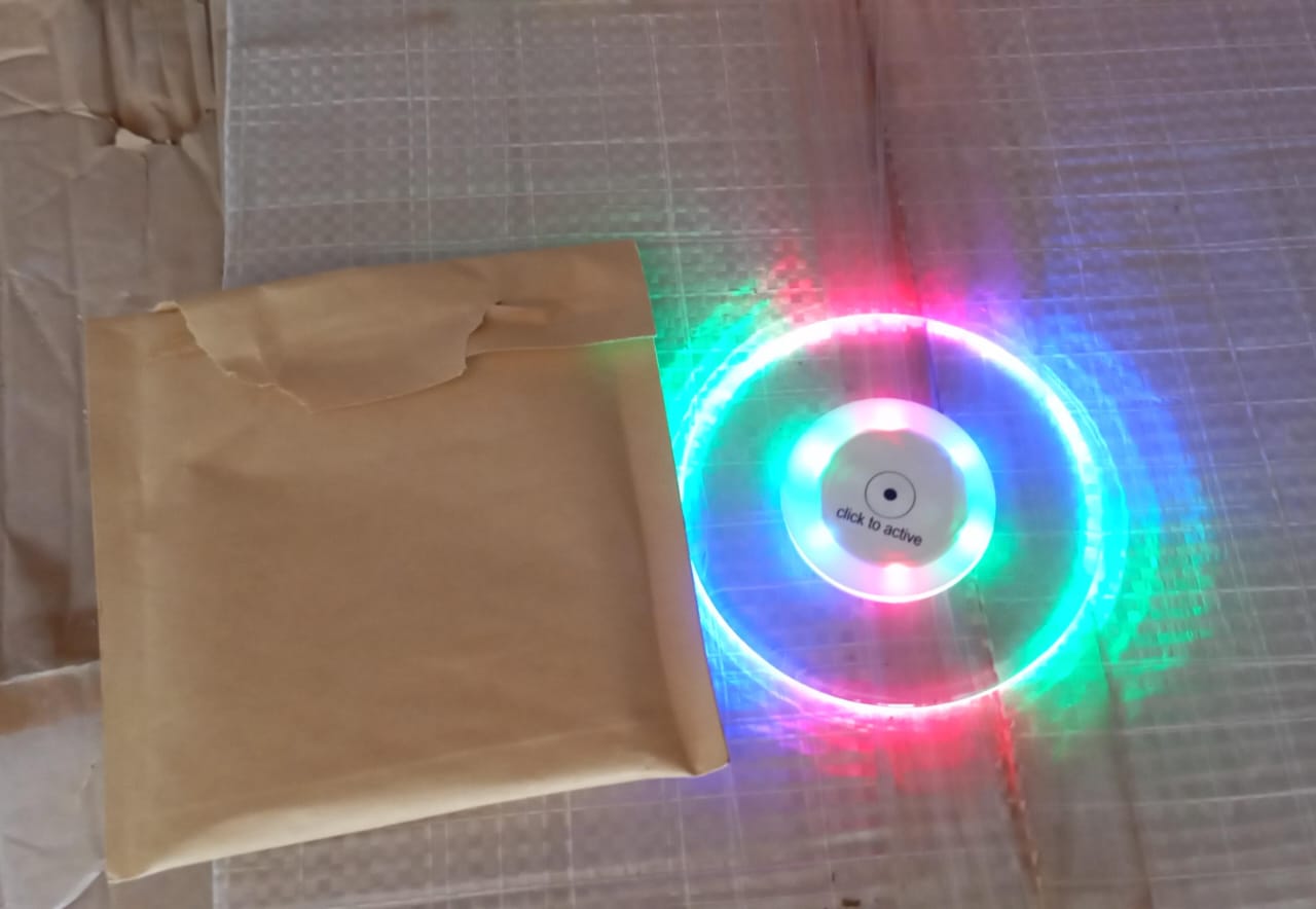 Colorful Led Cocktail Coaster Round Ultra-Thin Led Drink Coaster (1 Pc)