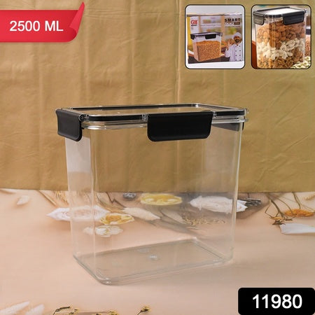 Foodstorage Container Airtight Plastic Container With Easy Snap Lids (2500Ml  1 Pc)
