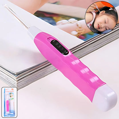 Pinkled Flashlight Earpick With Tweezer (1 Pc)