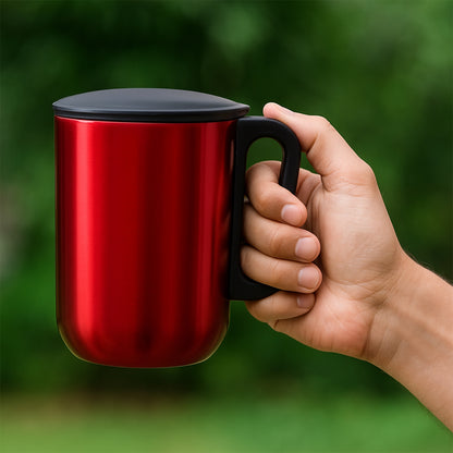 Stainless Steel Metallic Coffee Mug Approx 300Ml (1 Pc)