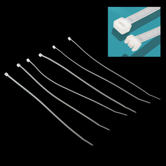 3.2X200Mm Nylon Self Locking Cable Ties Heavy Duty Strong Zip Wire Tie. Pack Of 100