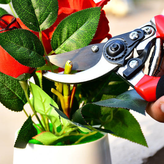 21Cm Red Garden Shears Sharp Cutter Pruners Scissor Pruner.