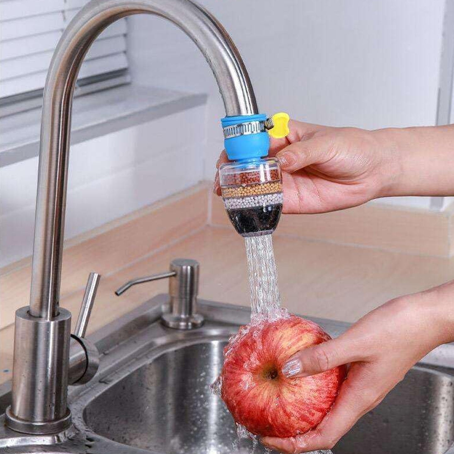 Water Faucet Clean Purifier Filter Cartridge Water Tap Upgrade Universal Interface Faucet Filter (Six Layer Purifier)